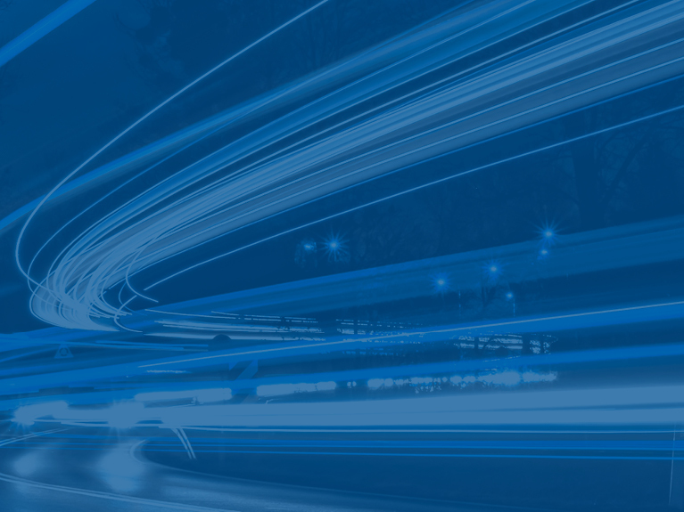 Light strips in a night-time street situation