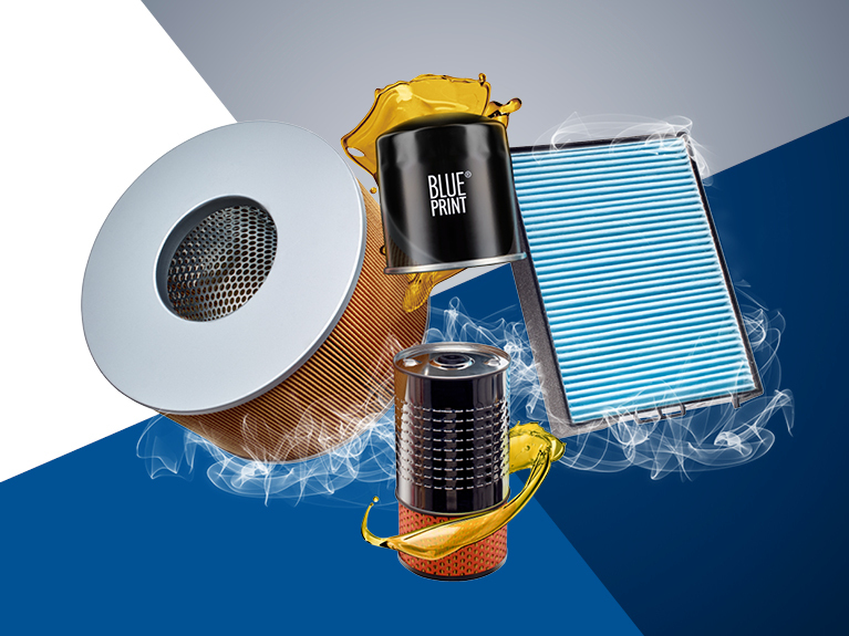 Many different filter types for cars