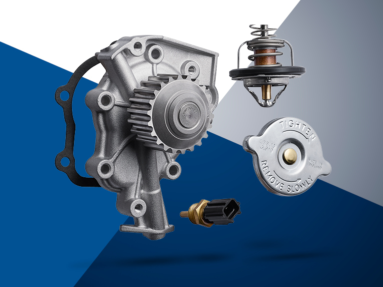 Group photo of engine thermal management parts